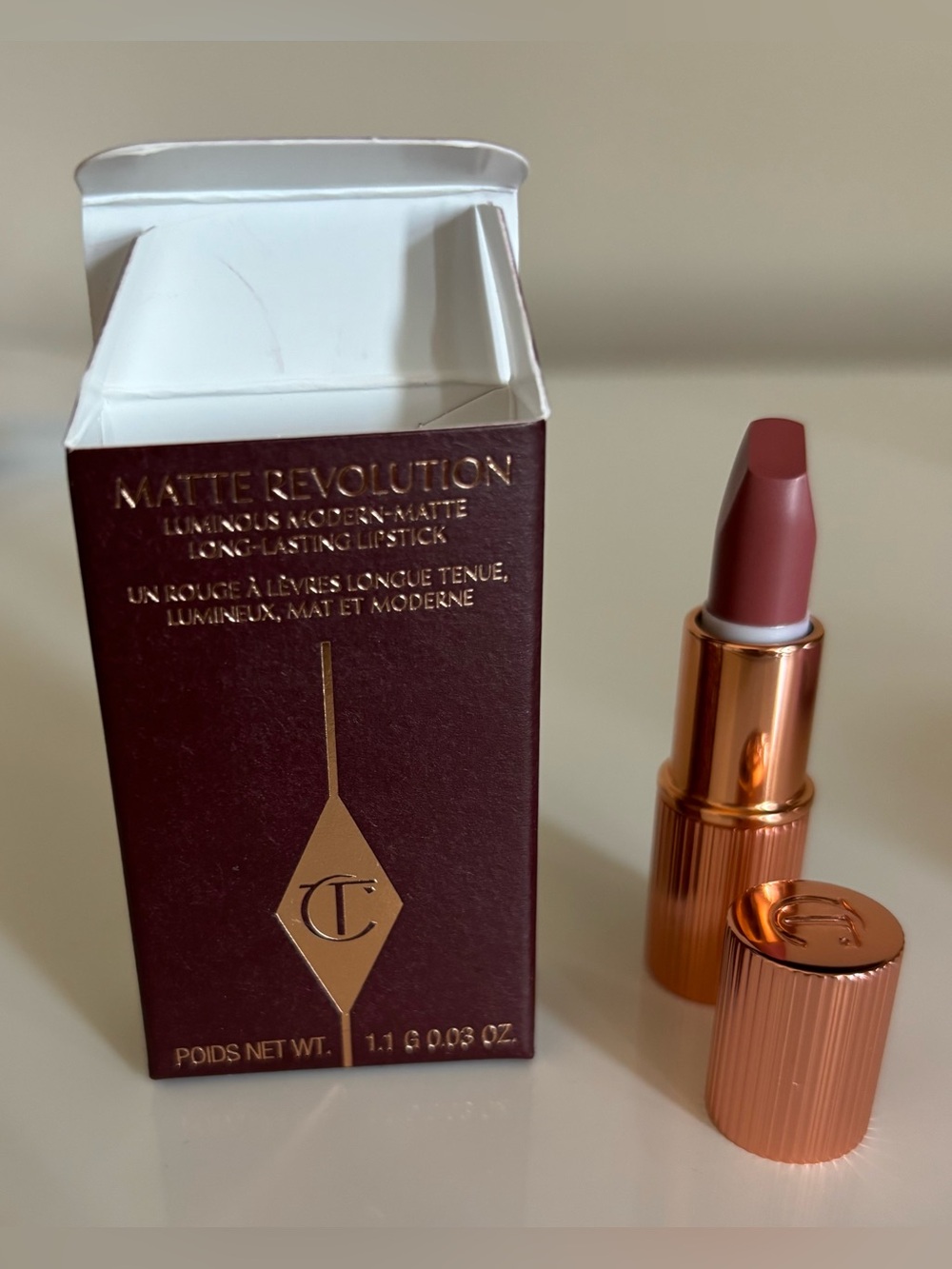 Charlotte Tilbury Matte Revolution mini Lipstick- PILLOW TALK